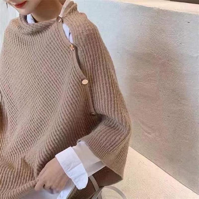 Ladies Knitted Bib Shawl