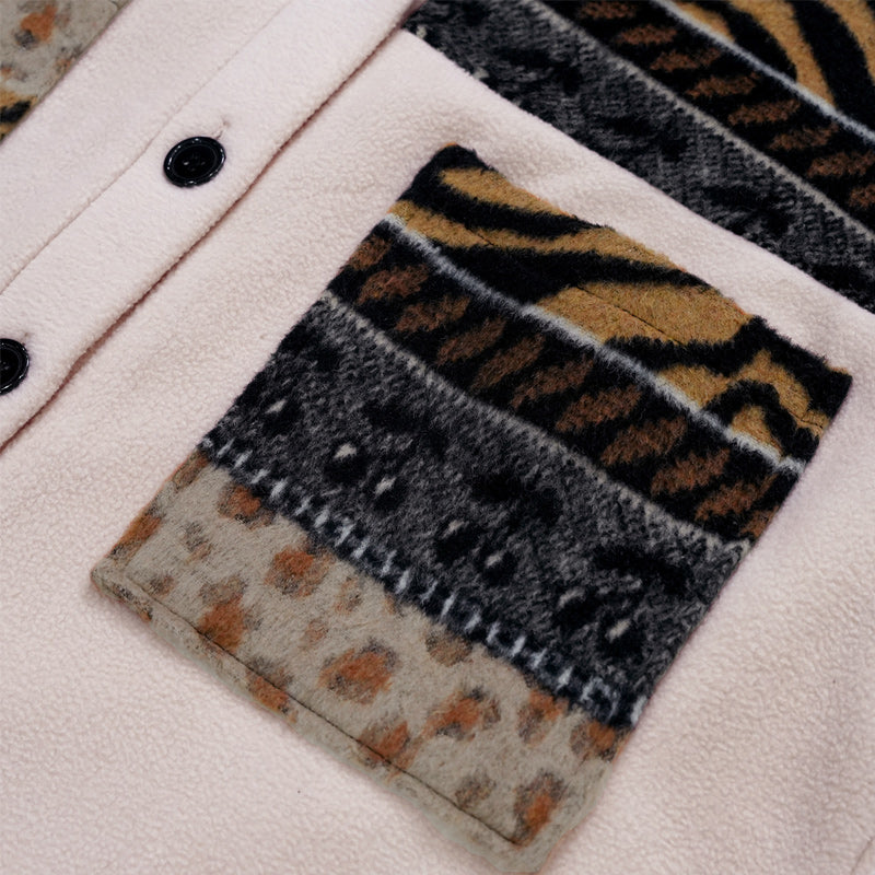 Paneled Contrast Loose Jacket