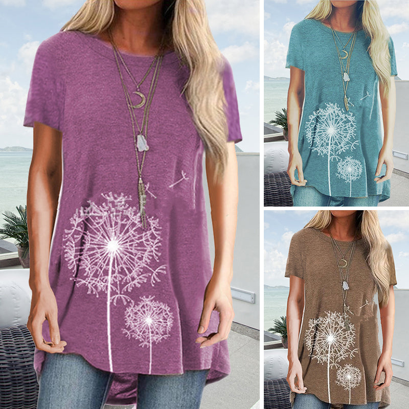 Floral Print Midi T-Shirt