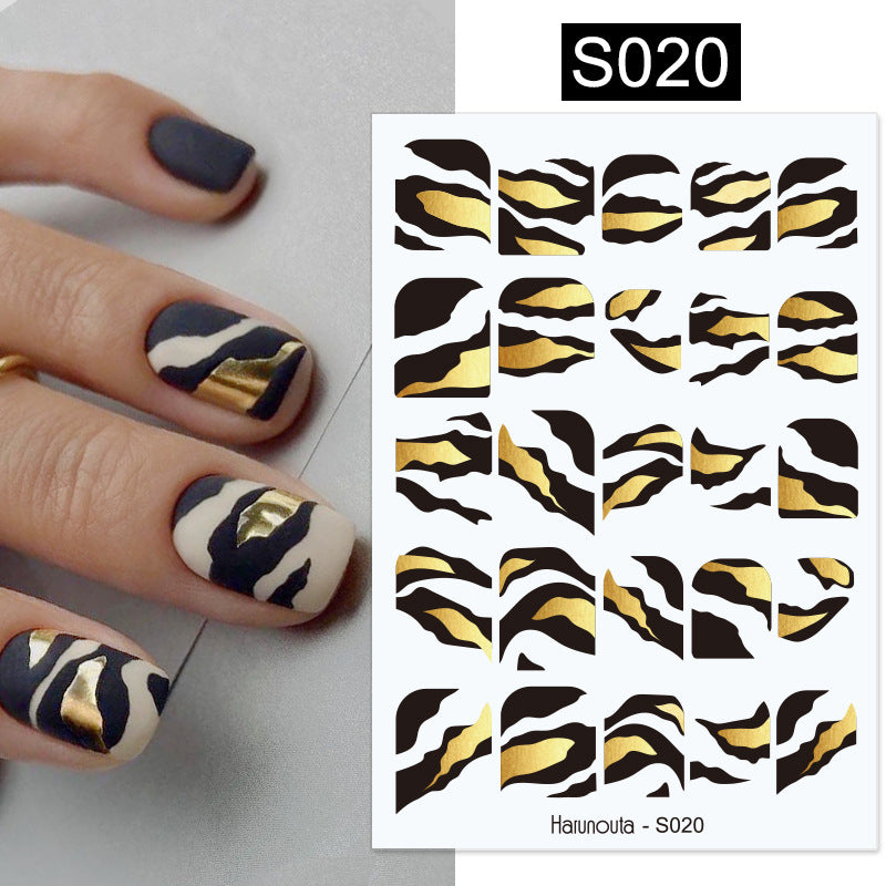 Botanical Fashion Alphabet Nail Stickers