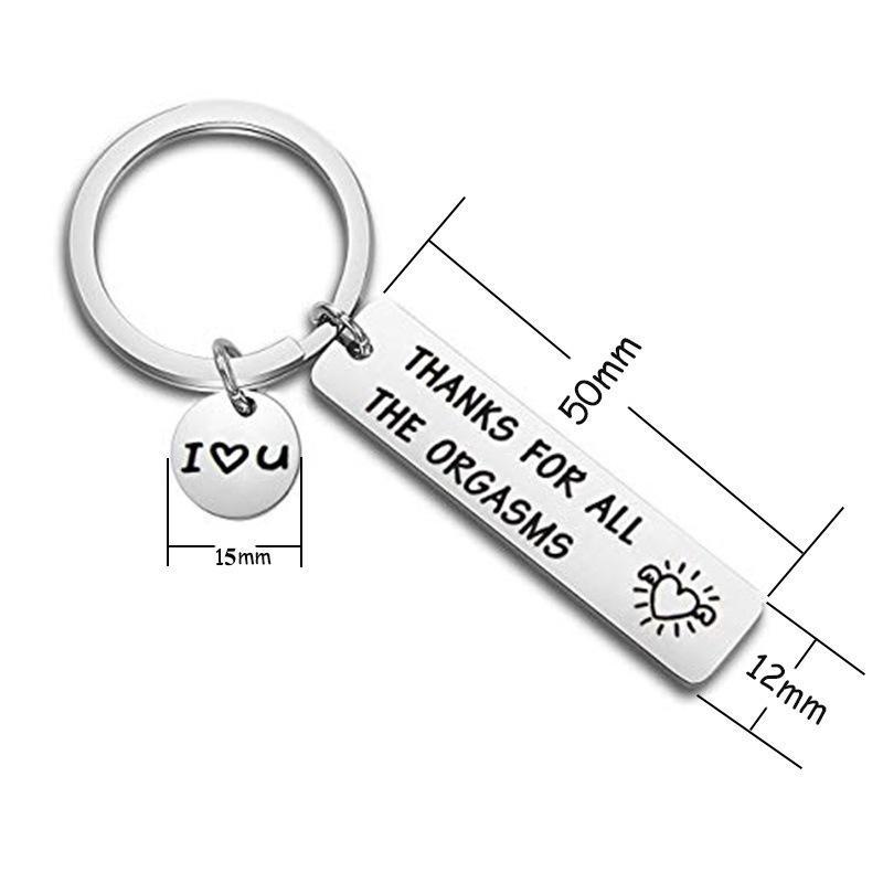 For love - Thank you for all the orgasm couple key rings