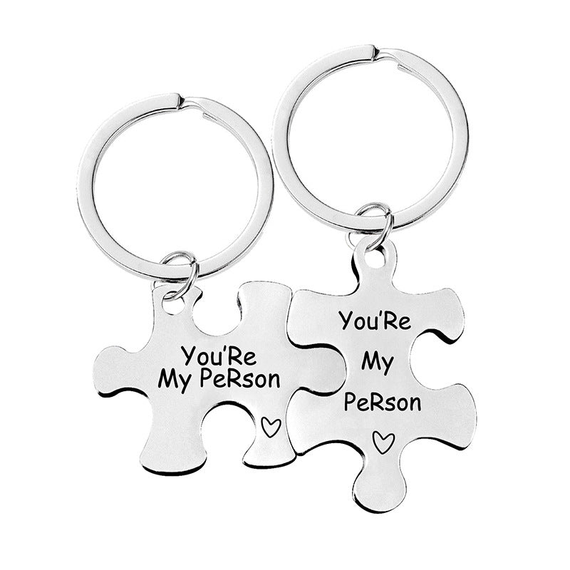 Puzzle Keychain Set for Couple