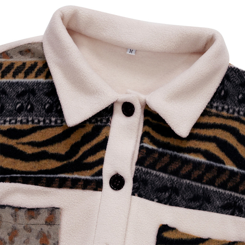 Paneled Contrast Loose Jacket