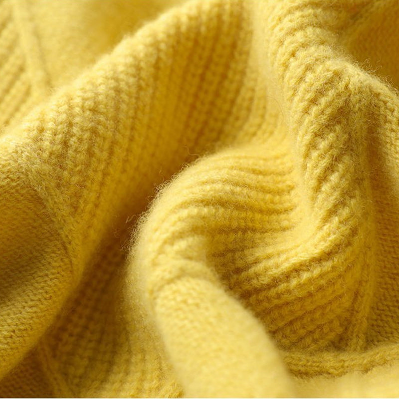 Turtleneck Cashmere Loose Cardigan