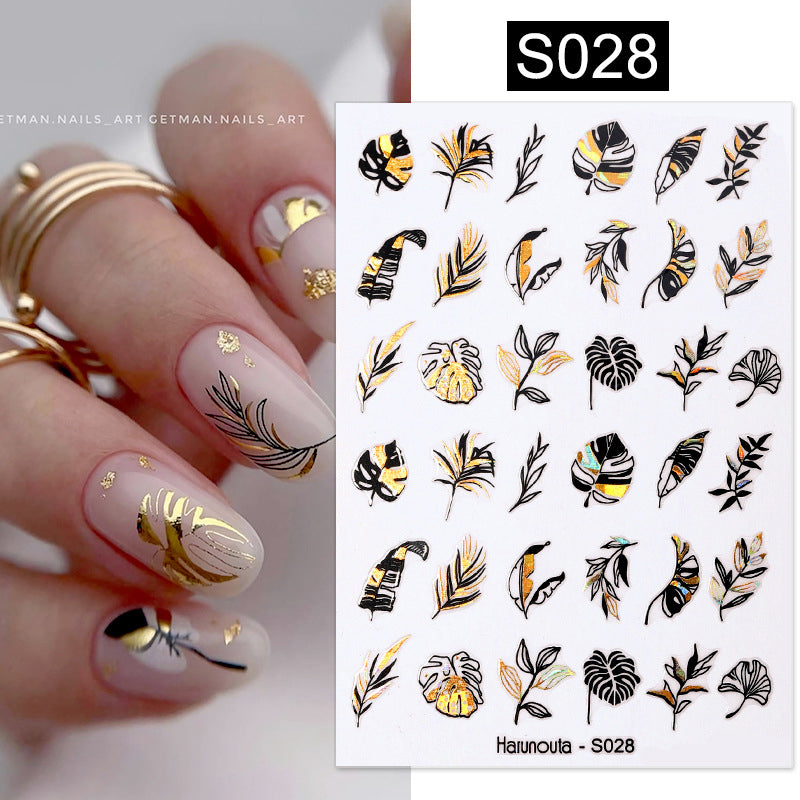 Botanical Fashion Alphabet Nail Stickers