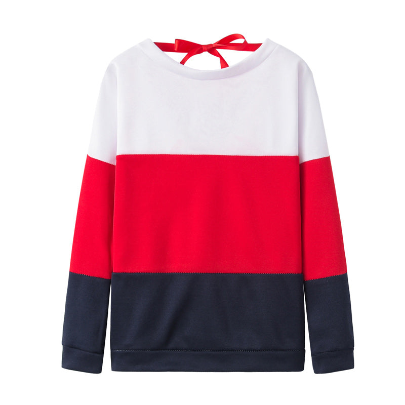 Contrast Panel Crew Neck Sweatshirt