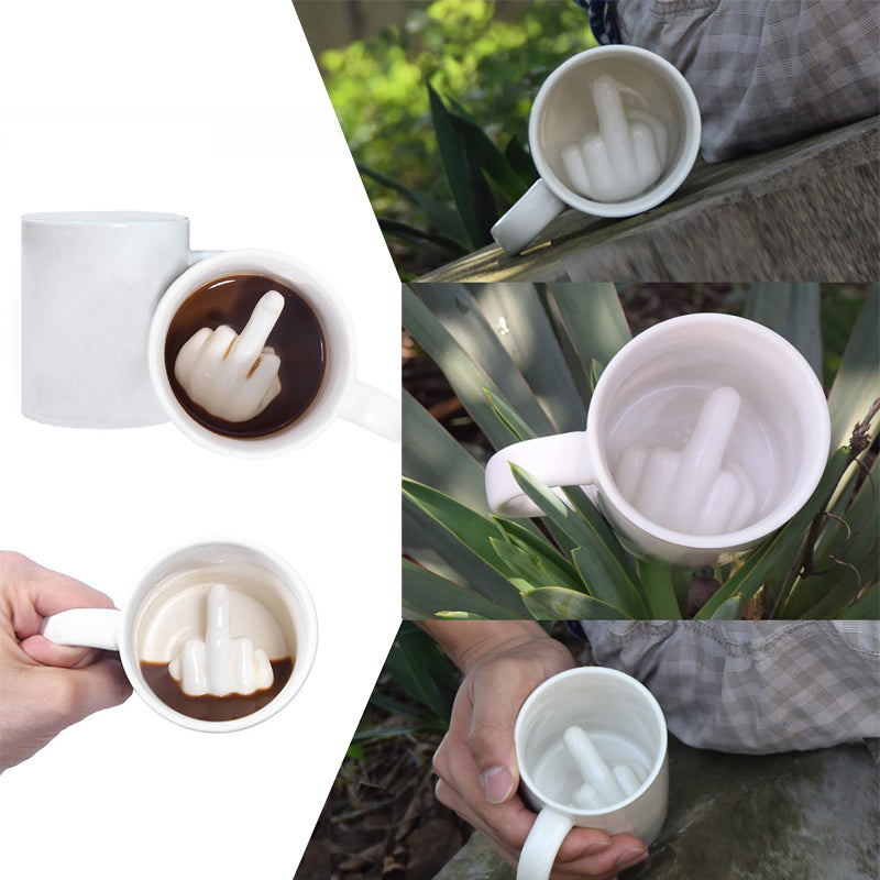 Personalised ceramic long finger cup