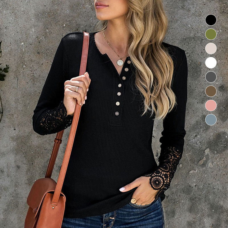 Solid Color Casual Long Sleeve T-Shirt