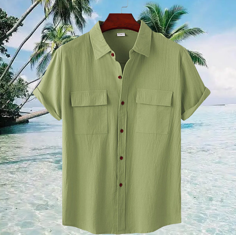 Men's Linen Short Sleeve Shirt