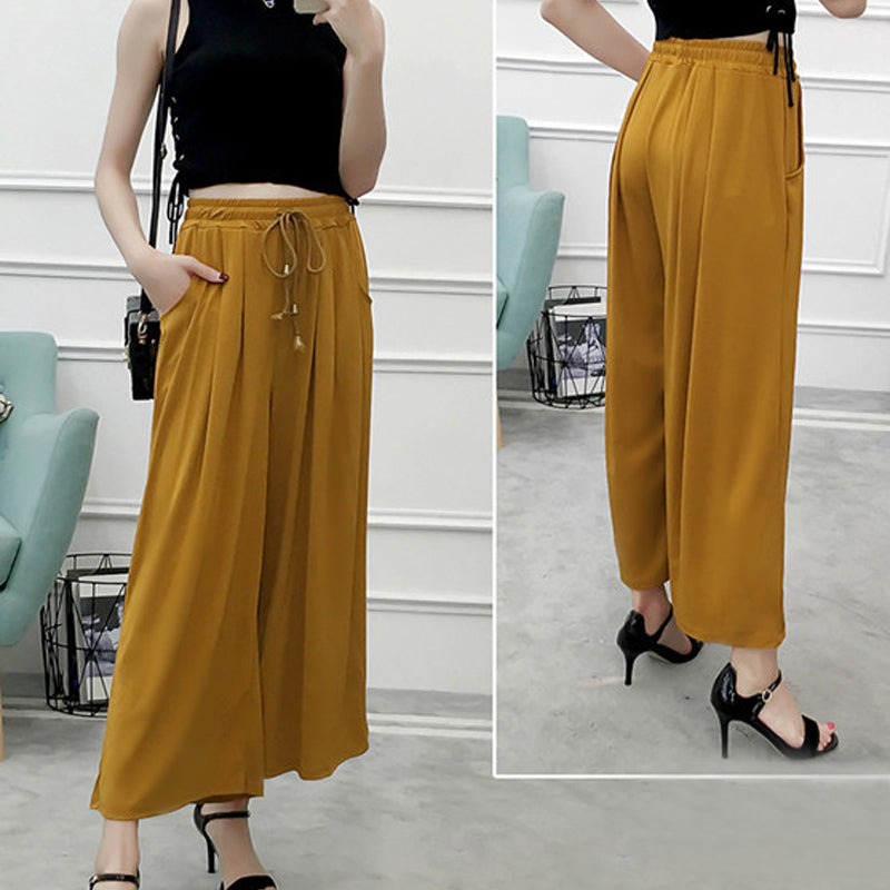 Women's Cropped Wide Leg Pants