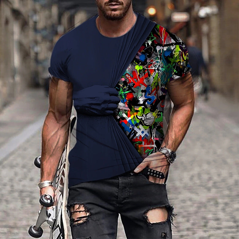 Men's 3D Print Graphic T-shirt