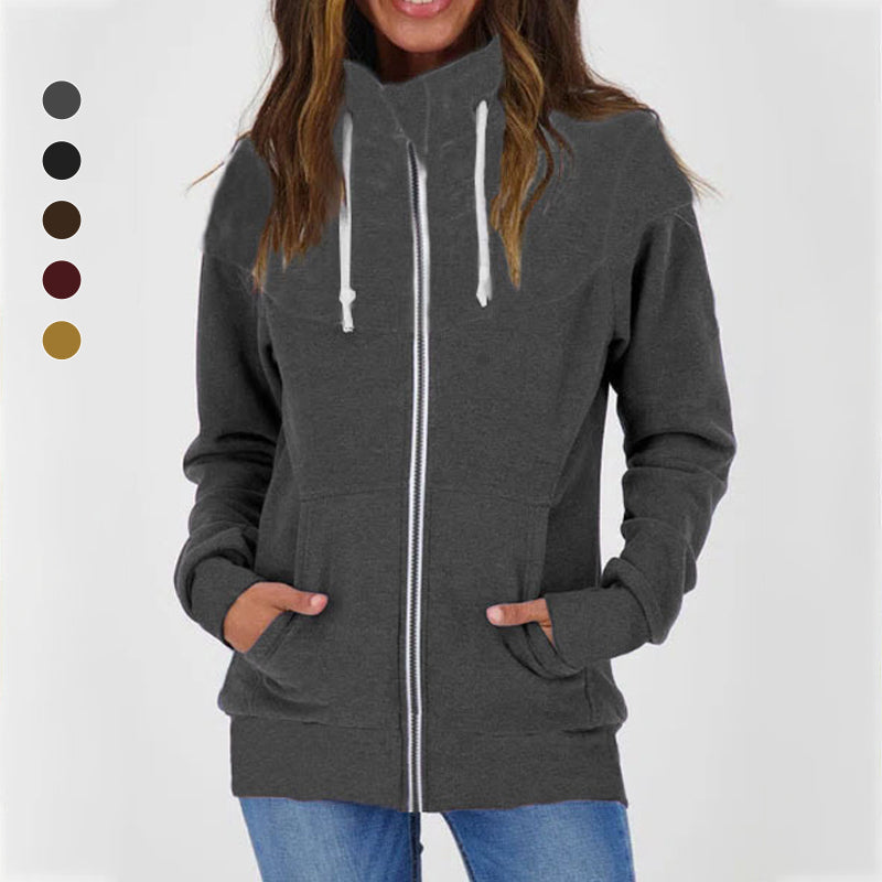 Zipped Fleece Sweatshirt Jacket