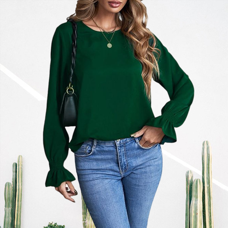 Ruffled Puff Sleeve Top