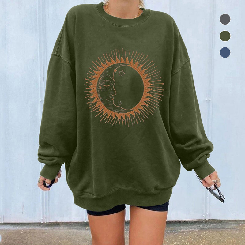 Round Neck Pullover Sweatshirt