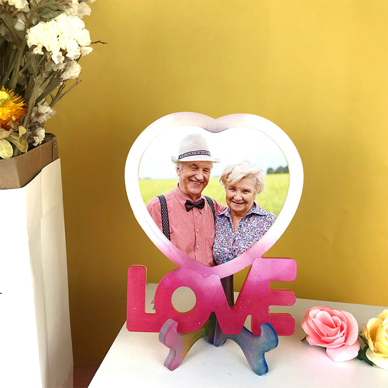 Love Heart-shaped Photo Frame Resin Mold