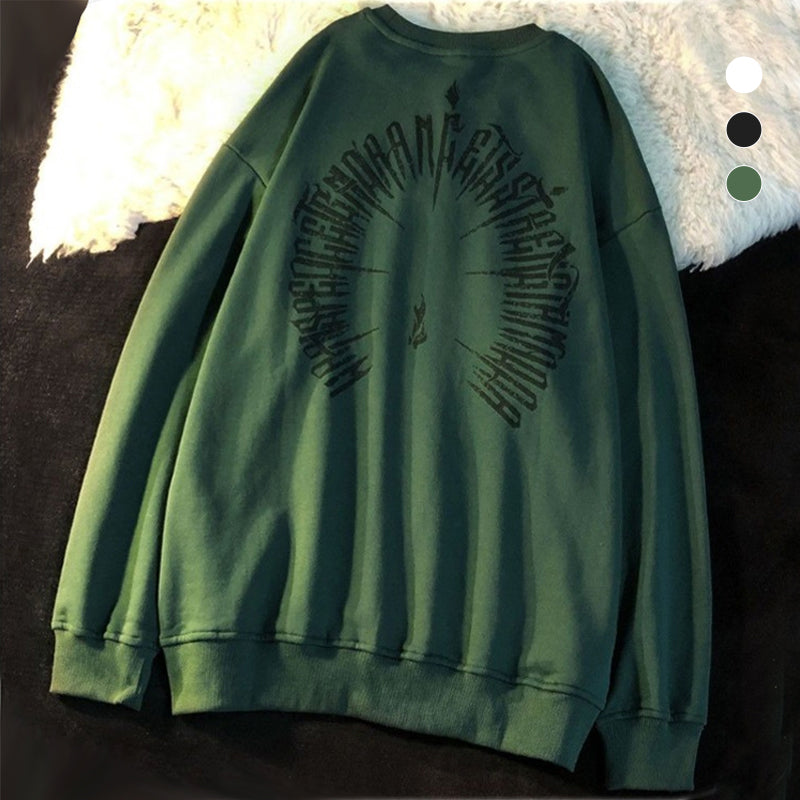 Printed Vintage Crewneck Sweatshirt