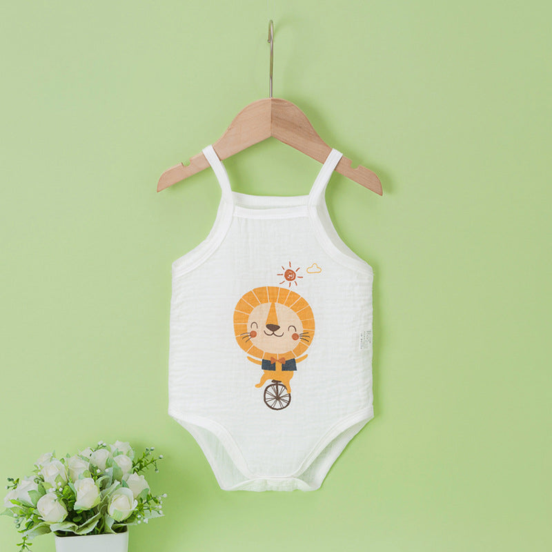 Summer cotton baby sling jumpsuit