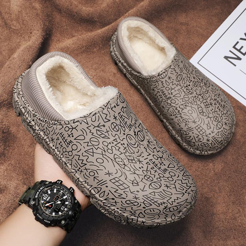 Men's Indoor Warm Plush Cotton Shoes