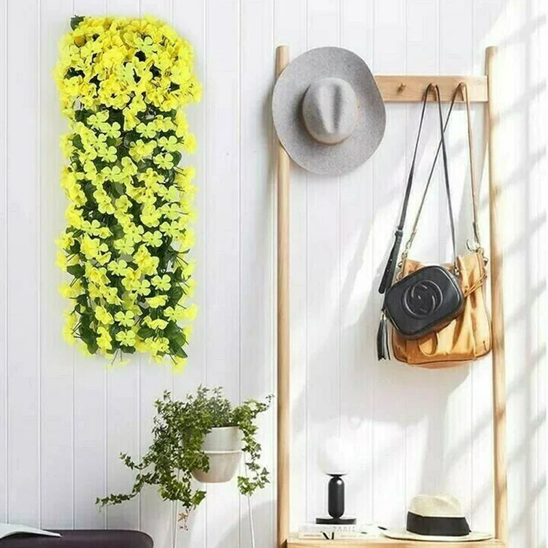 Simulated Violet Hanging Basket