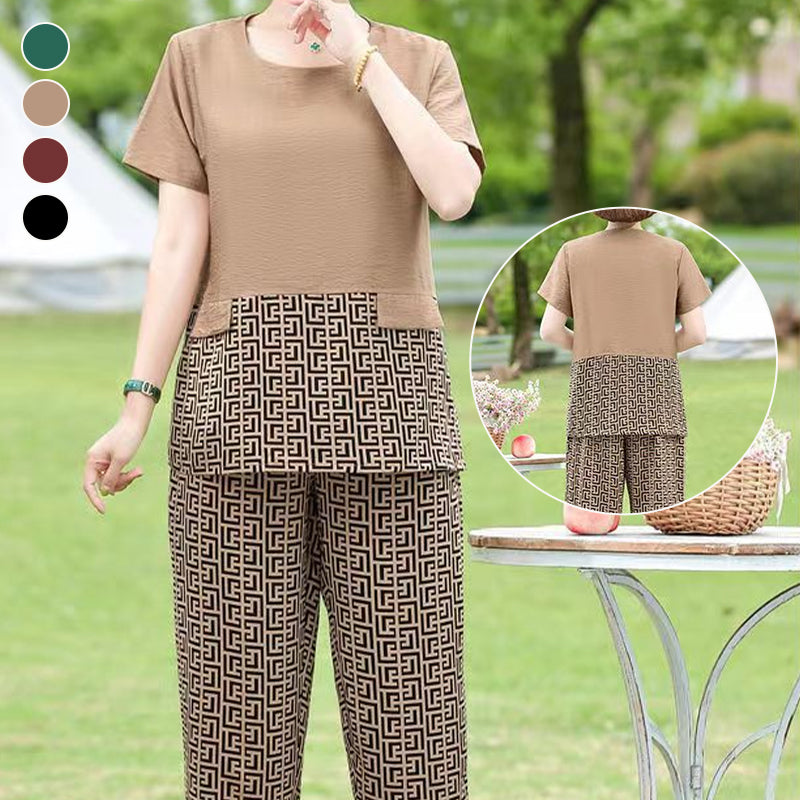 Summer New Casual Stitching Suit