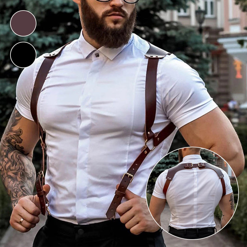 Men's Leather Restraint Harness Strap
