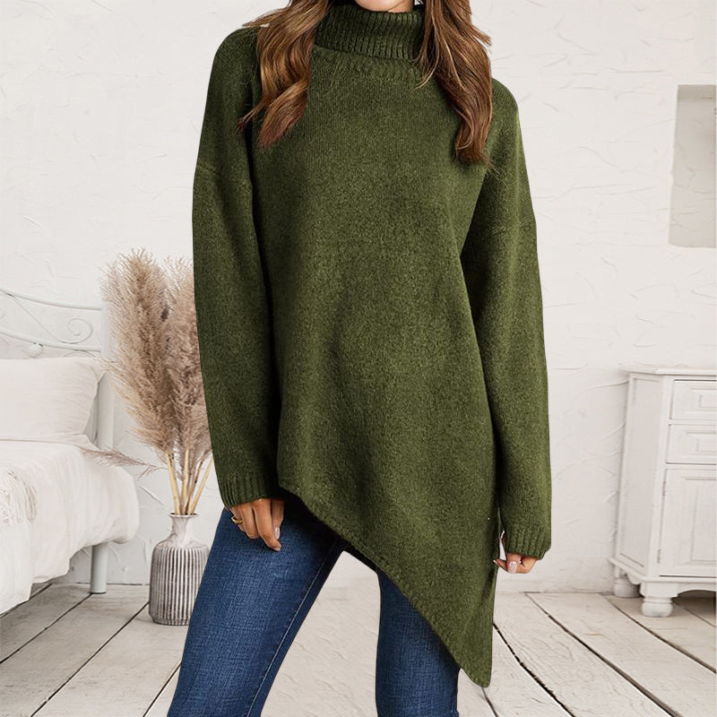 Irregular Turtleneck Sweater