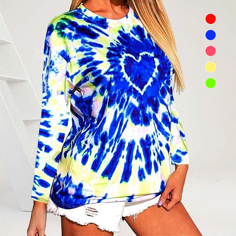 Women 's Heart Print Sweatshirt