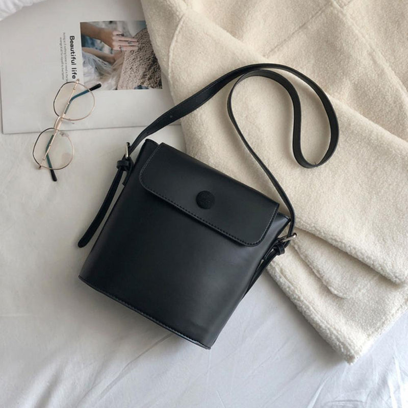 Women's Leather Bucket Bag