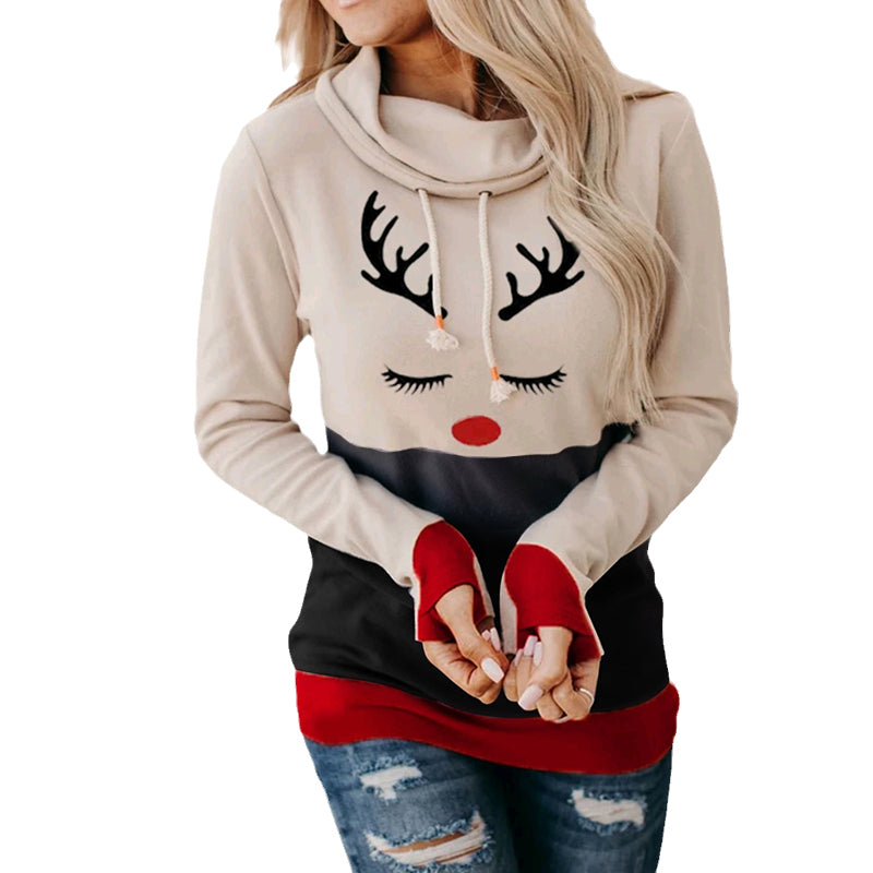 Christmas Patchwork Long Sleeve Sweatshirt