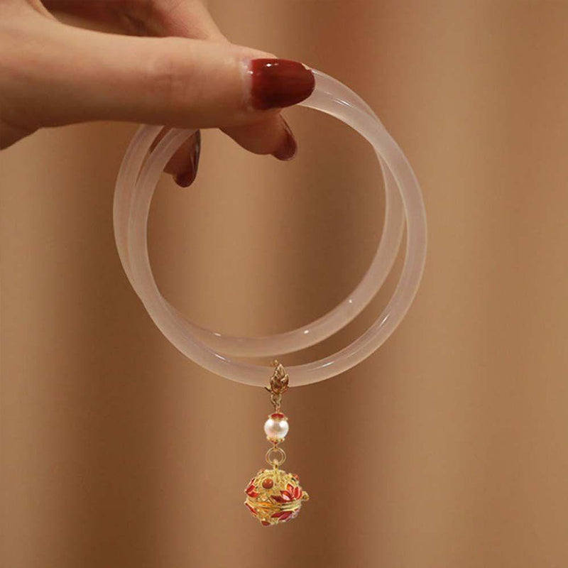 Ancient style bell and jade bracelet
