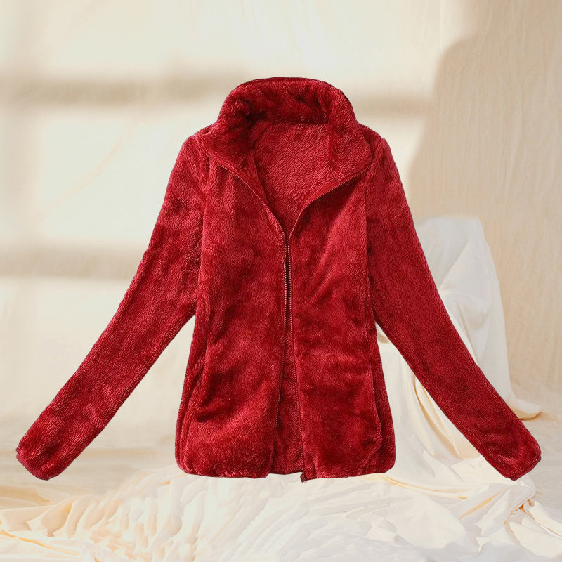 Coral Fleece Stand Collar Jacket