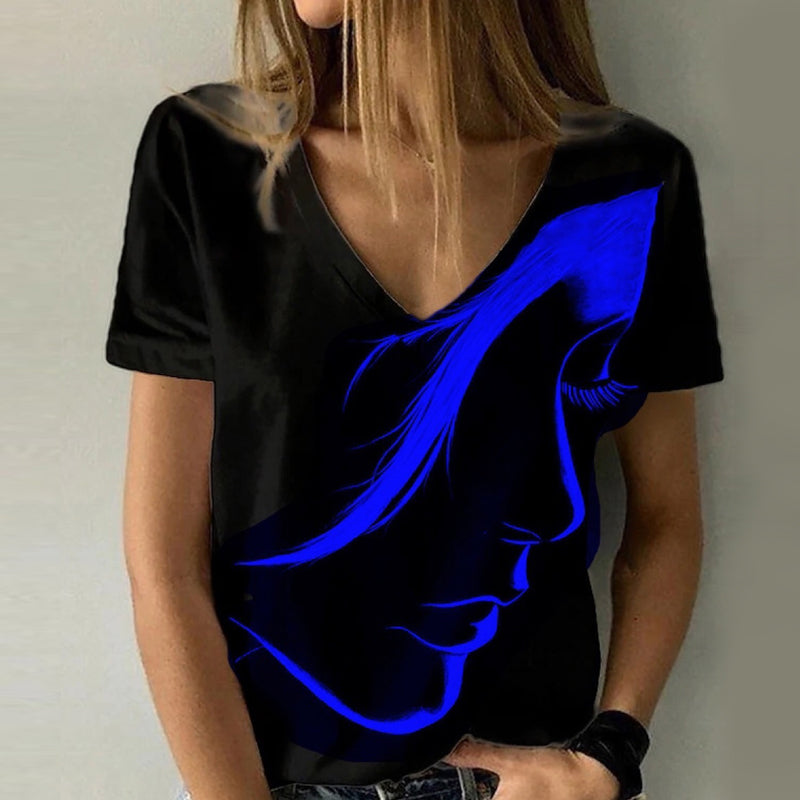 Printed Crewneck Pullover T-Shirt
