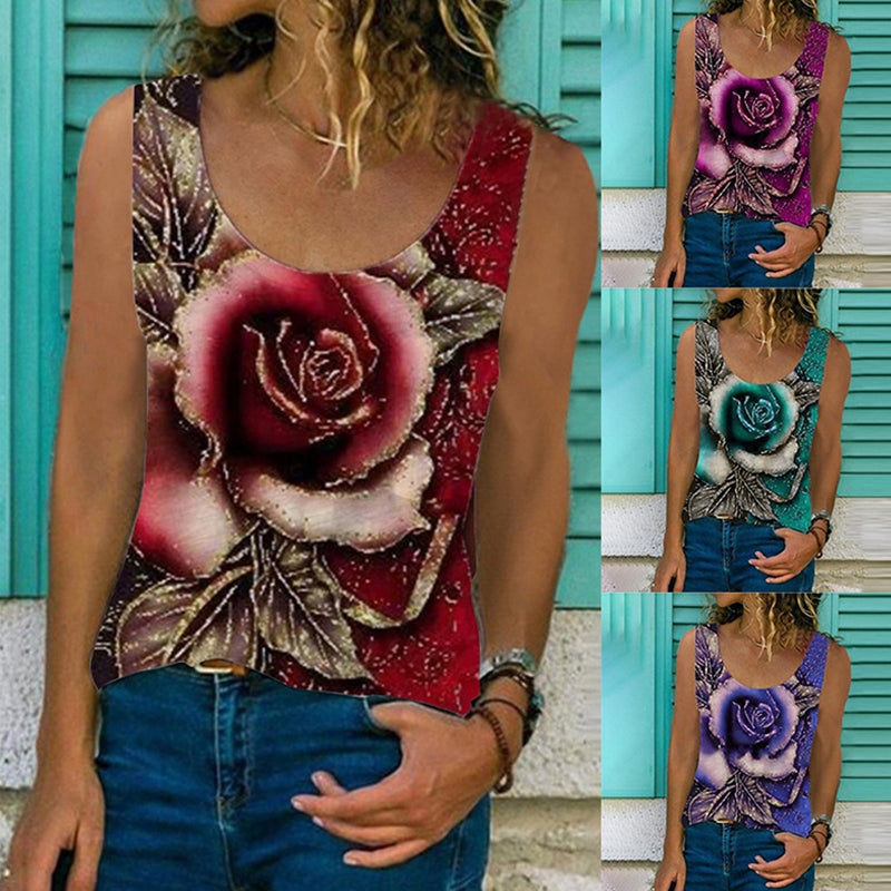 Round Neck Rose Vest