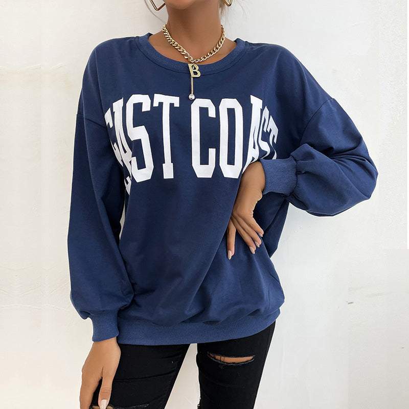 Crew Neck Letter Sweatshirt