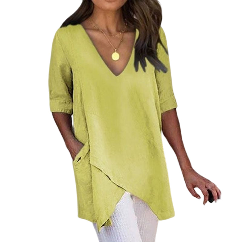 Irregular Half Sleeve T-Shirt