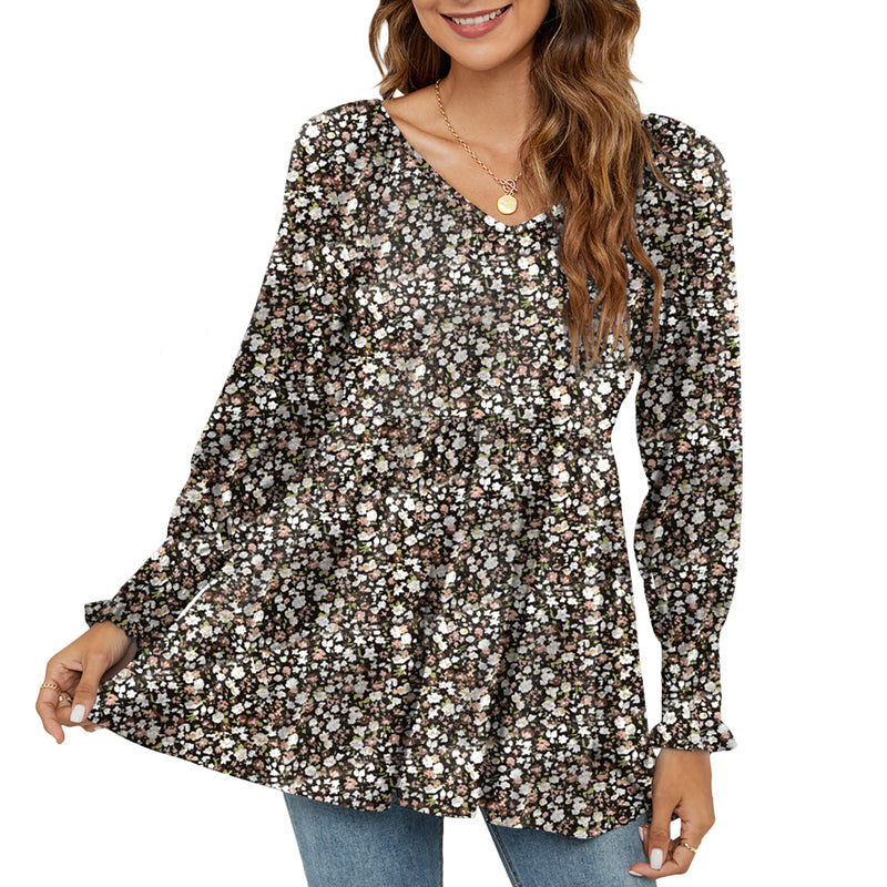 Printed Puff Long Sleeve Shirt
