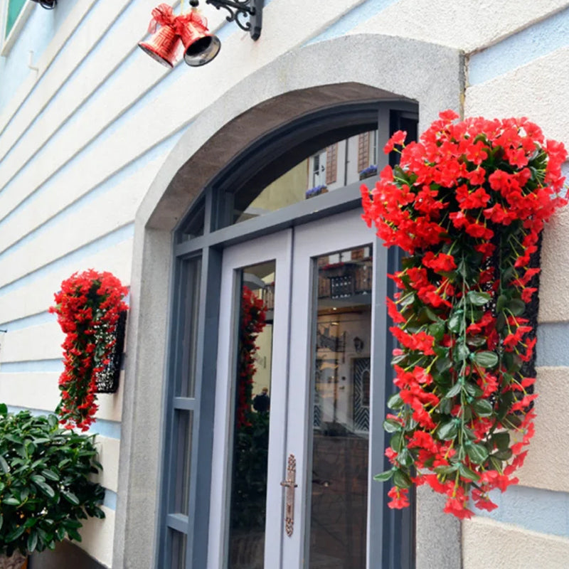 Simulated Violet Hanging Basket