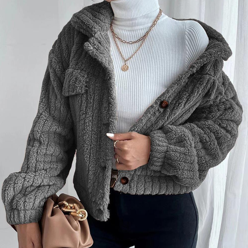 Lapel Plush Jacket