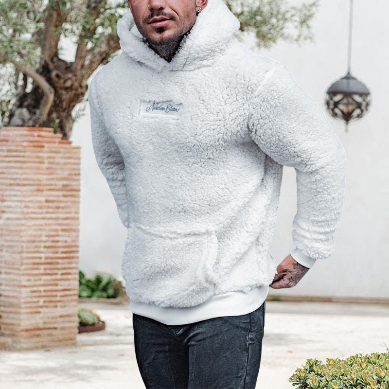 Men's Plush Hooded Sweatshirt