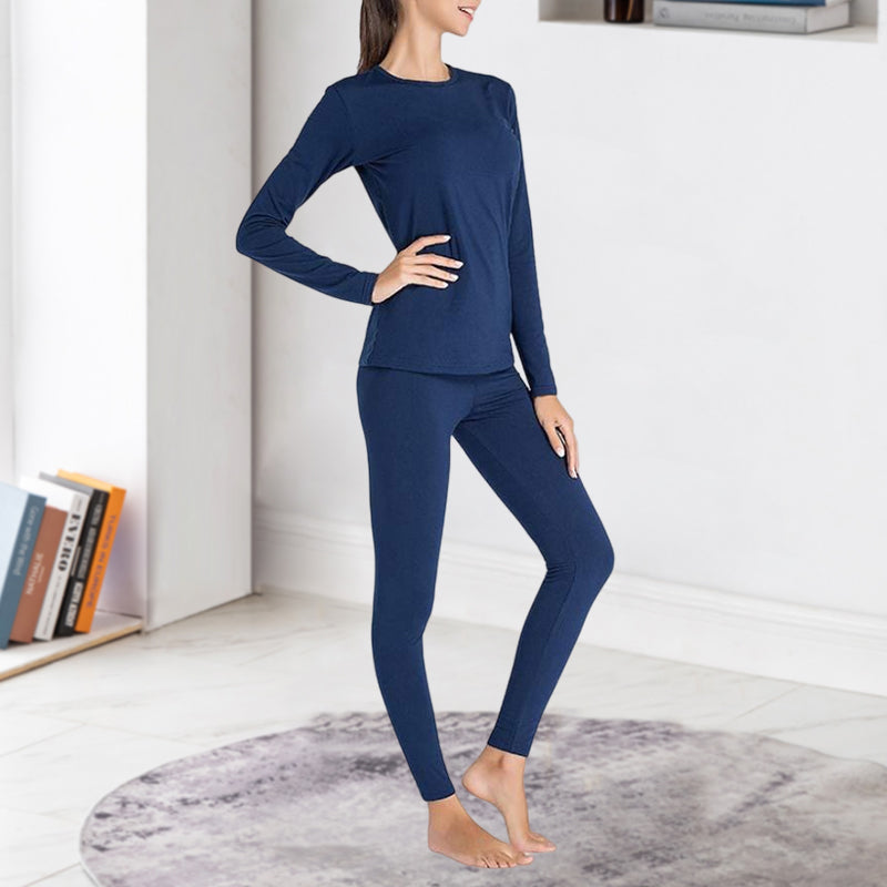 Comfortable Warm Solid Color Long Sleeve Pajamas