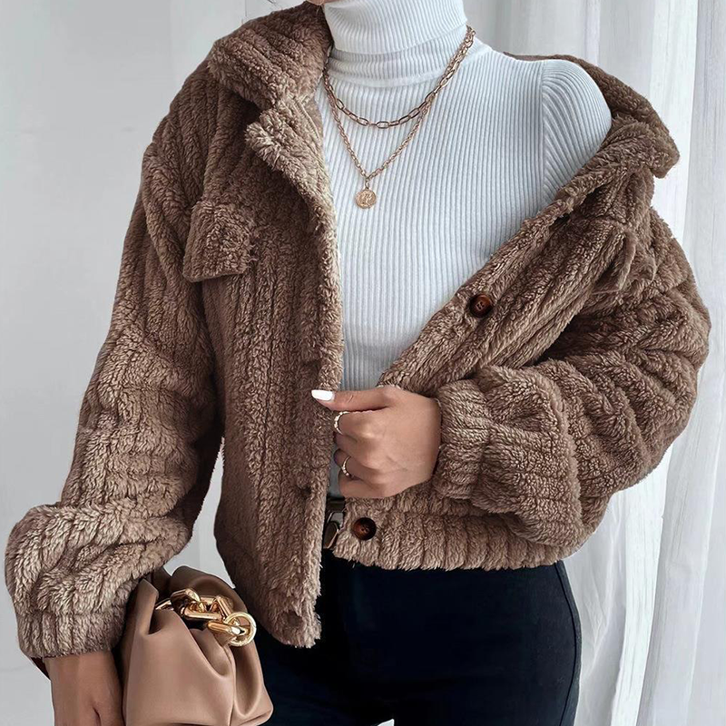 Lapel Plush Jacket