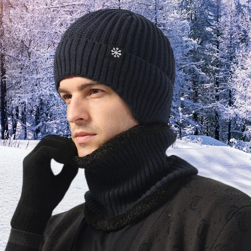 Padded Neck Knit Hat