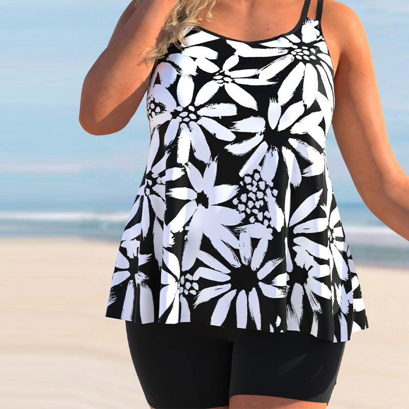 Multicolor Camisole Swimsuit
