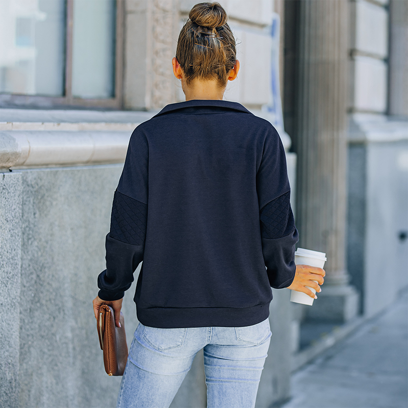 Turtleneck Solid Color Sweatshirt