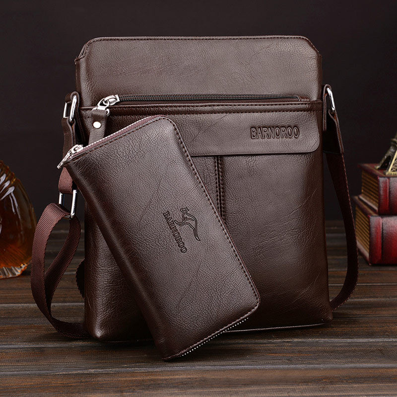 Men's shoulder bag messenger bag with handbag