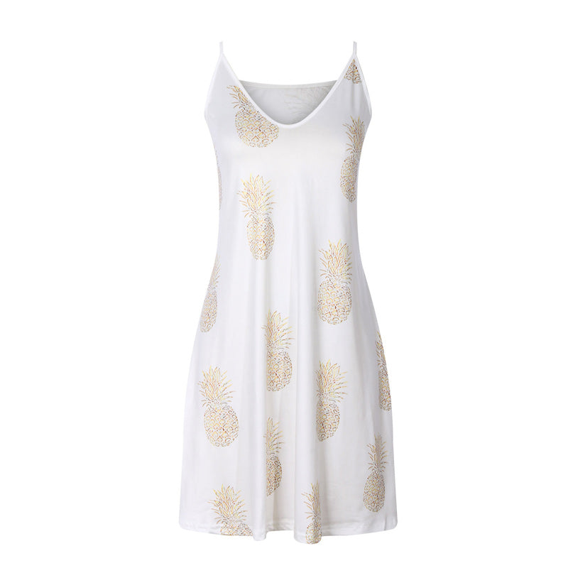 Loose Print Slip Dress