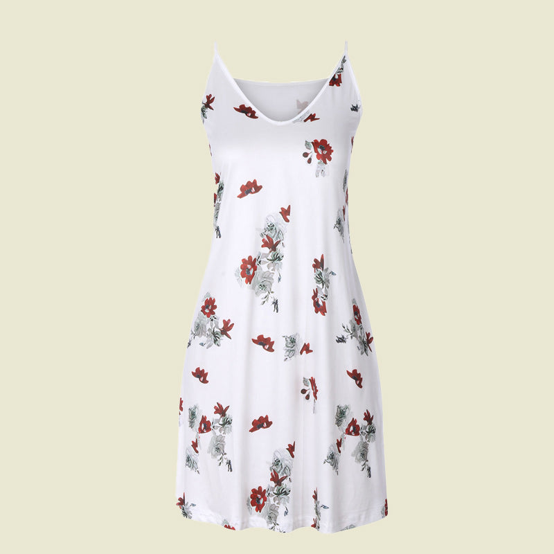 Loose Print Slip Dress