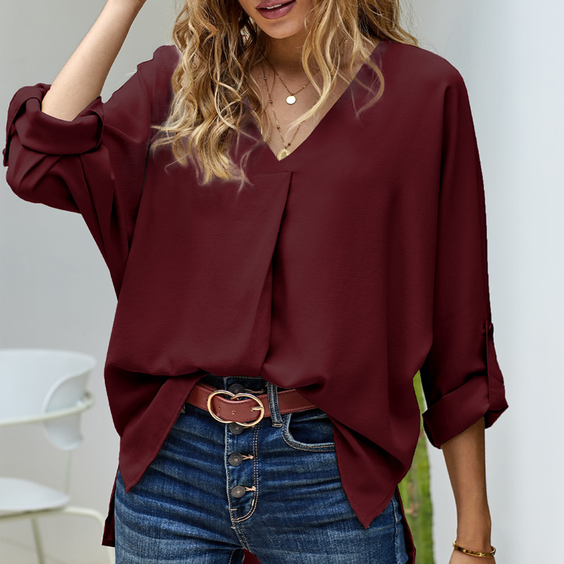 V-neck Loose Shirt