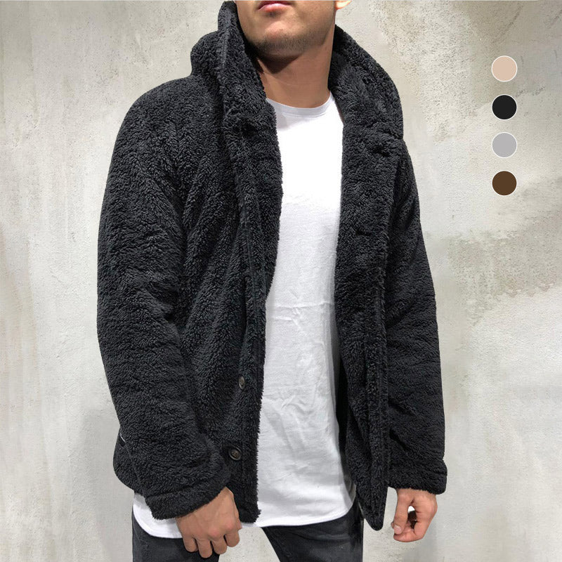 Mens Fuzzy Sherpa Jacket