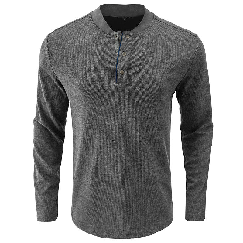 Henry Collar Button T-Shirt